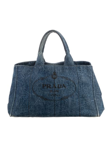 prada striped canapa tote|prada canapa denim tote.